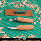 Tools for cutting spoons from a wood